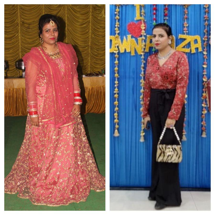 Client before and after transformation