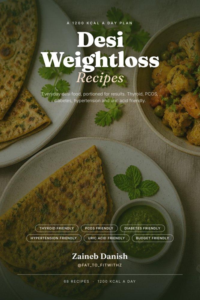 Cover of the Desi Weightloss Recipes e-book by Zaineb Danish